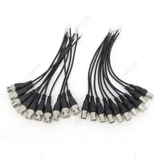 BNC Macho Fêmea Cabo Blindagem Conector De Fio jumper De Cobre Puro Q9 Monitoramento Sinal coaxial Vídeo Cauda Soldagem