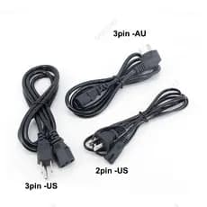 2pin 3pin AU Eua Plug Cabo De Alimentação IEC C13 AC Extensão Para PC Computador Monitor TV Alto-Falante BR23B3