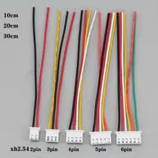 5 Pçs 10cm 20cm 30cm ST XH2.54 2.54mm 2 3 4 5 6 Pinos Macho Fio Cabo Conector Tomada Para Tira led De Alimentação Chumbo