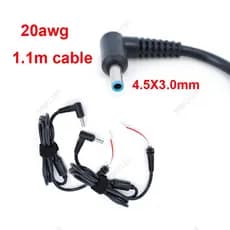 2 Pçs 65W 120W Carregador De Portátil 20V 6A 20awg Para 4.5X3.0mm 2pin DC Cabo De Alimentação Reparação Estender Extremi