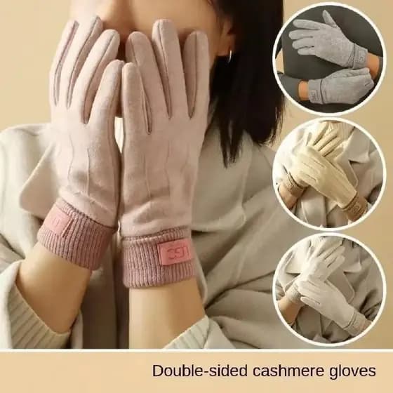 Fashion Women Gloves Autumn Winter Cute Furry Warm Mitts Full Finger Mittens Women Outdoor Sport Female Gloves Screen