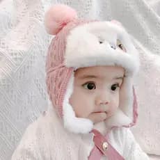 Cute Baby Plush Hat Autumn Winter