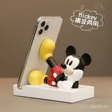 Bonito Mickey ornamentos Desktop suporte do telefone quarto escritório coisas boas decorações criativas práticas present