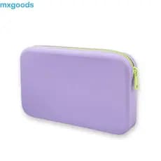 MXGOODS1 Bolsa Cosmética De Silicone , Para Passaporte De Viagem Multifuncional À Prova D'água , Cor Sólida