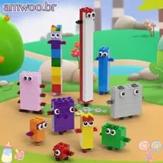 AMWOO Numberblocks , Bloco De Construção De Habilidades Matemáticas Iniciais Multicoloridas , Brinquedos De Quebra-Cabeç