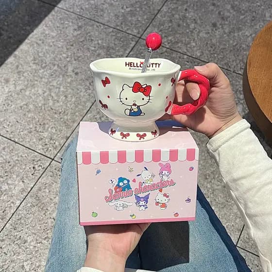 garrafa de agua infantil menino garrafa de água infantil garrafinha de agua infantil Caneca Sanrio genuína Hello kitty