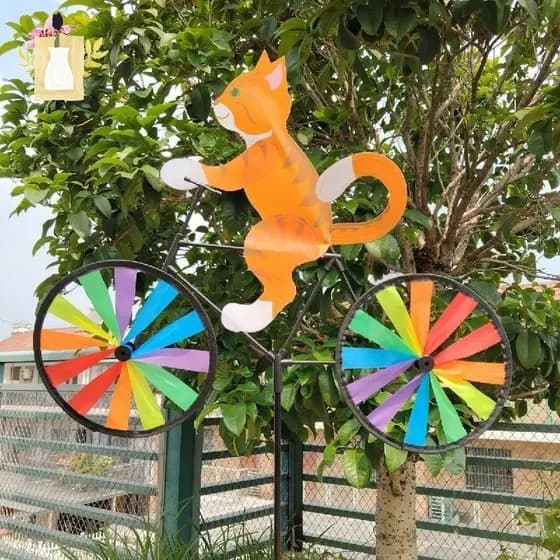 Moinho De Vento Dos Desenhos Animados Decoração Do Jardim Brinquedos Ao Ar Livre Forma Animal