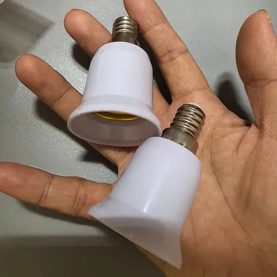 2 Pçs 220V E14 Para E27 Lâmpada Soquete base Titular Conversor Adaptador De Conversores À Prova De Fogo Iluminação Lâmpa
