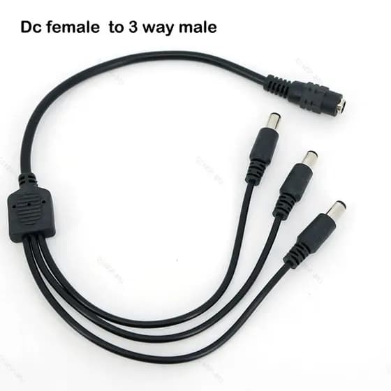 Adaptador De Alimentação Divisor DC Conector 1 Fêmea Para 3 Macho Maneira 40cm Jack Plug Cabo 12V 5.5mm * 2.1mm Câmera C