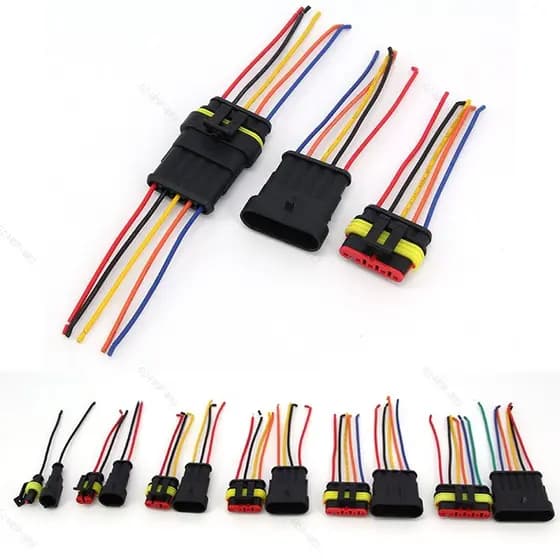 1 Conjunto 1P 2P 3P 4P 5P 6P Maneira À Prova Dwaterproof Água Carro Elétrico Conector Automático 18awg Cabo Macho Fêmea