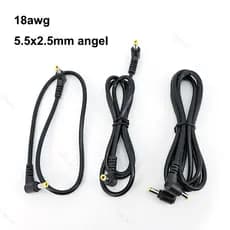 0.5m 1m 1.5m Ângulo Duplo DC Macho Para Cabo De Extensão De Alimentação 5.5x2.5mm 90 Graus 18AWG 7A Tipo Adaptador De Fo