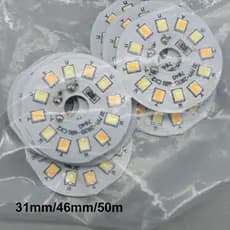 DC 5V 31/46/50mm 3W 5W LED Branco chip Quente Placa De Contas Fonte De Luz Painel De Iluminação Redondo SMD 2835 5730 Lâ