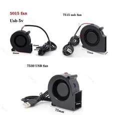 DC 5cm 5V USB 5015 7515 7530 Ventilador Turbo De Resfriamento Sem Escova Para Impressora 3D Cooler Inversor De Energia B