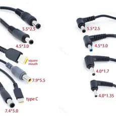 20AWG 5A DC Cabo De Alimentação Conector 5.5x2.5 4.5x3.0 7.9 7.4mm x 5.0 4.0x1.7mm Jack Plug Carregador Adaptador Fonte