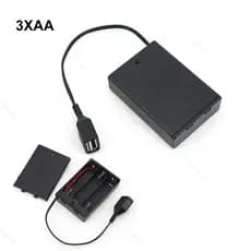 4.5V 3 * Suporte De Capa De Bateria AA Com Porta Fêmea USB 5v 3xAA Para Blocos De Construção Kit De Luz LED Interruptor