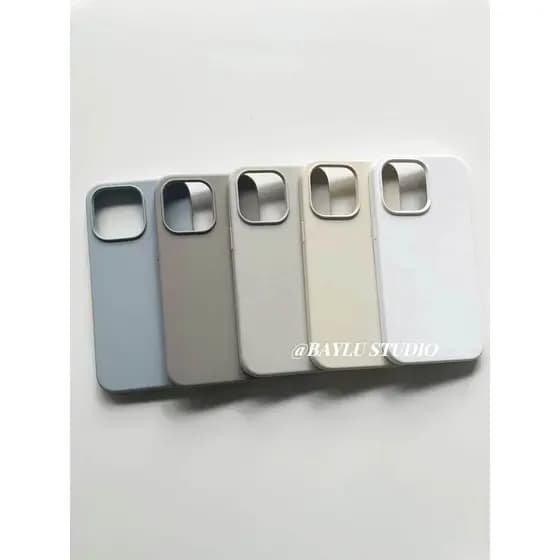 Capinha para iPhone Capinha silicone líquido Capinha celular Apple Antigo branco 17Air Blogger ins estilo cinza claro gl