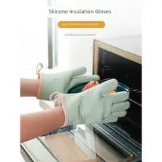Luva de silicone resistente calor Silicone anti queimadura Luva térmica cozinha Luvas de isolamento térmico de Silicone,