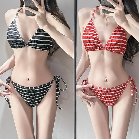 Roupa de praia feminina Biquíni importado barato Biquíni brasileiro Maiô feminino dividido de duas peças biquíni de três