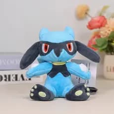 14cm Dos Desenhos Animados Pokémon Anime Figura Posição Sentada Lucario Bolso Monstros Brinquedos De Pelúcia Boneca Segu