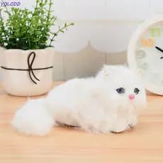 YOLODD Enfeites De Gato De Pelúcia , Boneca Simulação De Cabelo Longo De Desenho Animado , Decoração De Gatinho Realista