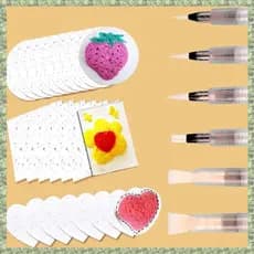 Crianças Pintura Papel 3D Arte Desenho 30 Pçs 3D Esponja De Lona Mágica Com Escova De Água DIY