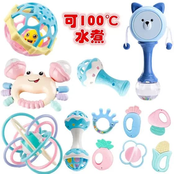 12 PCS Baby Toys Rattles Teether and Shakers Conjunto De Presentes Para Recém-Nascidos 0 12 Meses Presente De Desenvolvi