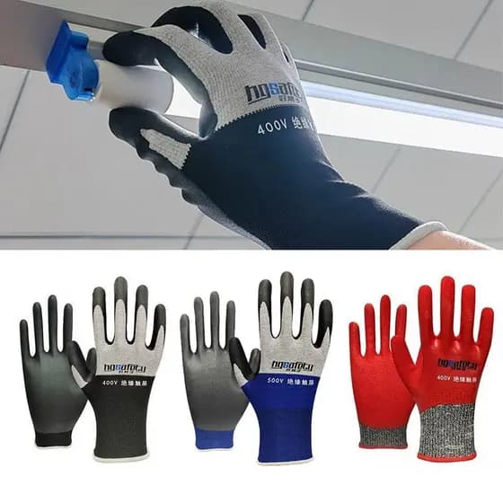 Luvas De Isolamento 500V Elétrico Para Eletricistas , Luva De Tela De Toque De Nitrilo Ultrafino , Ferramenta Com Tensão