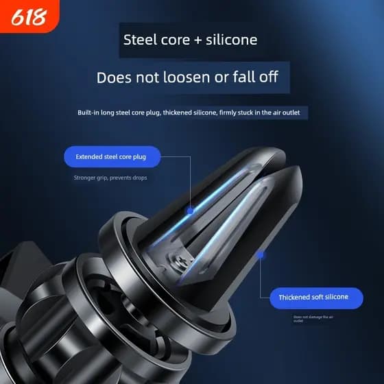 Suporte para celular no carro Presilha para grade do ar condicionado Suporte celular veicular universal Suporte do telef