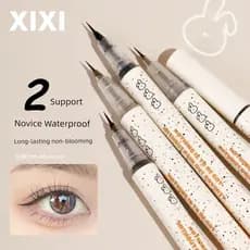 Lápis delineador de olhos Longa duração 24h Delineador caneta Conjunto de duas peças ultrafino XIXI delineador à prova d