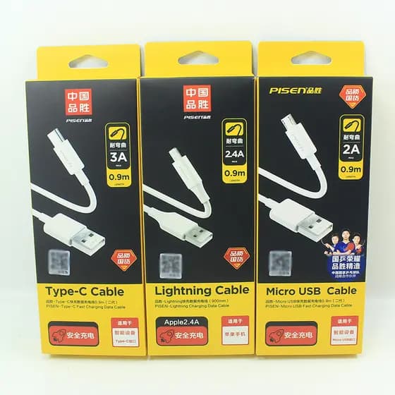 Carregador Celular USB‑C Importado Fonte Carregamento Rápido USB‑C Kit Carregador + Cabo Tipo C Cabo de dados Pinsheng a