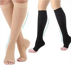 Meias De Compressão S-XXL Medical Prevenir Varizes Toeless Suporte Mangueira para Mulheres Homens 1 Pares
