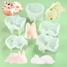 [Corate] 1 Peça Molde De Silicone Para Pudim De Leite De Gato , Tigela De Gelatina De Halloween , Bolo Fofo , Gelo Branc