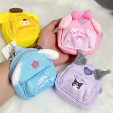 Mini Bolsa de Moedas Sanrio Kuromi My Melody Cinnamoroll Estojo de Pelúcia para Fones de Ouvido