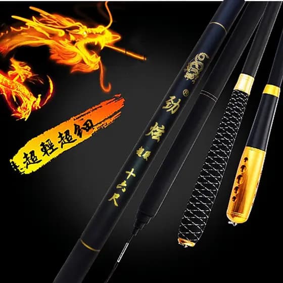 [Oferta Especial] Vara de Pesca Jinxuan, Vara de Mão, Vara de Secção Longa, Conjunto de Vara de Pesca Tradicional de Tai