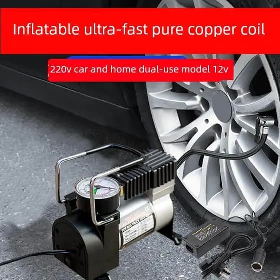 [Oferta Especial] Bomba de Ar 220V para Uso em Carro e Casa, Inflador de Carro Portátil de Alta Potência, Bomba de Ar El