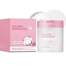 Pads Faciais de Colágeno (80 Unidades), Pads Esfoliantes e Rejuvenescedores para o Rosto com Colágeno, Pads Faciais Sem