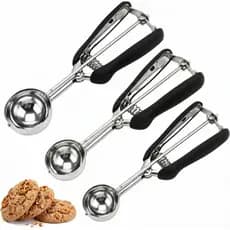 Conjunto de Colheres para Biscoitos, 3 Peças de Colheres para Sorvete, Conjunto de 3 Colheres para Biscoitos para Confei