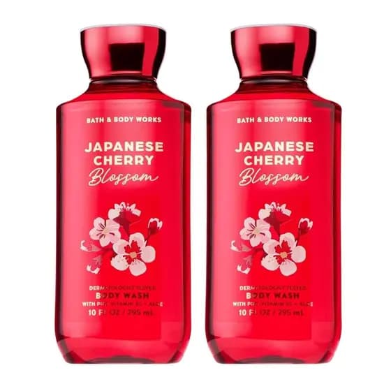 Gel de Banho Flor de Cerejeira Japonesa da Bath & Body Works, Limpador Nutritivo com Pro-Vitamina B5 e Aloe, Fragrância