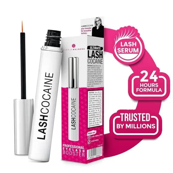 Sérum para crescimento de cílios LASHCOCA!NE para cílios mais longos e volumosos. |   Sérum vegano para realçar os cílio