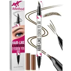 iMethod Caneta para Sobrancelhas Curvada - Lápis para Sobrancelhas, Caneta para Sobrancelhas 2 em 1 com Ponta Curvada e
