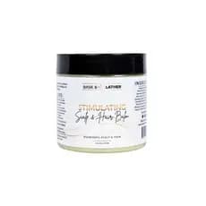 Bálsamo Estimulante para Couro Cabeludo e Cabelo Bask & Lather para Crescimento Capilar, Manteiga de Manga e Karité, Óle