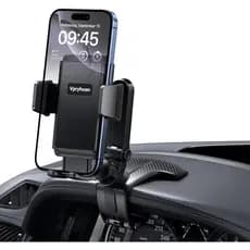 Suporte de Telefone para Painel de Carro com Clipe Antiqueda - 360 °   Suporte Multifuncional Rotativo para Celular no C