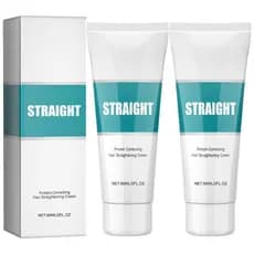 2PCS Creme Alisador de Cabelo com Proteína, Creme Corretor de Proteína para Alisar o Frizz Usado com Alisador de Cabelo,