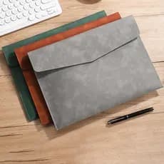 Pasta De Arquivo De Couro A4 Dados Organizador De Documentos Contrato De Contas Material De Escritório Escolar
