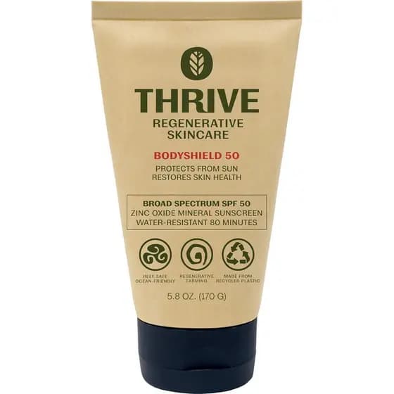 Protetor Solar Thrive Natural Care Reef Safe SPF50 - Hawaii 104 em conformidade com a Lei de Proteção de Recifes - Prote