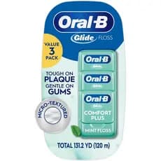 Fio Dental Oral-B Glide Pro-Health 131,2 Jardas Sabor Menta, Pacote Econômico com 3 Unidades PKPQ