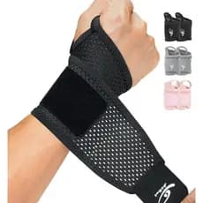 HiRui Pacote com 2 Faixas de Pulso Ultra-Finas em Malha - Suporte de Pulso Respirável e Ajustável para Exercícios e Uso