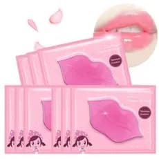 Patches para Máscara Labial, 30 Unidades de Almofadas de Gel de Colágeno Rosa, Hidratantes, Antirrugas, Antienvelhecimen