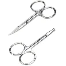 Tesoura Pequena para Cuidado de Pelos Faciais para Homens e Mulheres - Kit de Corte para Sobrancelhas, Pelos do Nariz, B