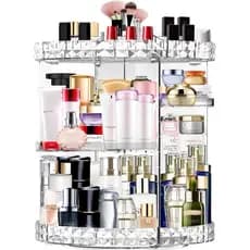 Organizador de Maquiagem Giratório 360 Graus com 7 Camadas Ajustáveis, Organizador de Cosméticos de Grande Capacidade, O